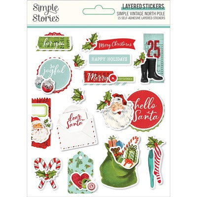 Simple Stories - Simple Vintage North Pole - Layered Stickers