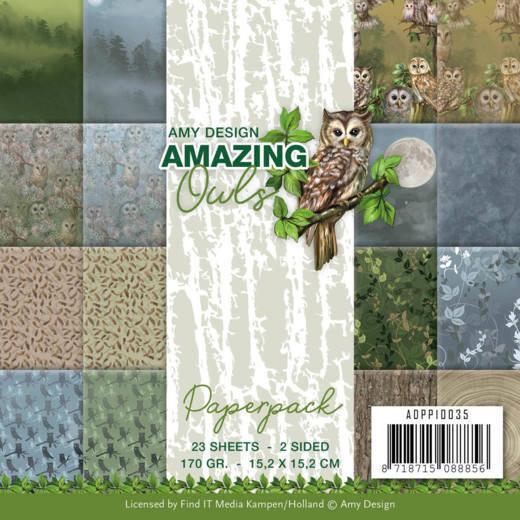 Amy Design - Amazing Owls - Paper Pad  6 x 6"