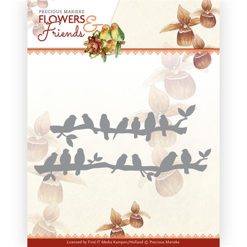 Precious Marieke - Flowers & Friends - Birds in a row