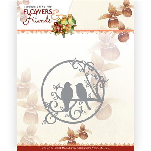 Precious Marieke - Flowers & Friends - Circle with Birds