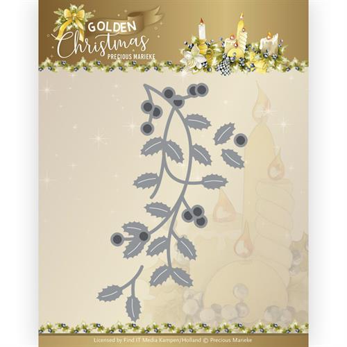 Precious Marieke -  Golden Christmas - Holly Branch