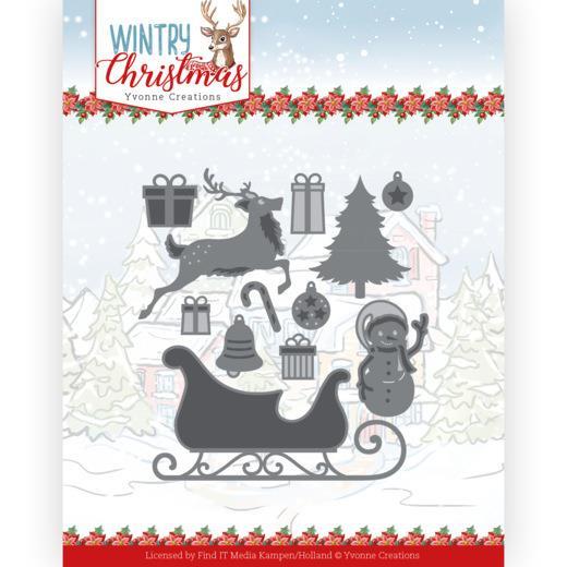 Yvonne Creations - Wintry Christmas - Dies - Ho, ho, ho snowman