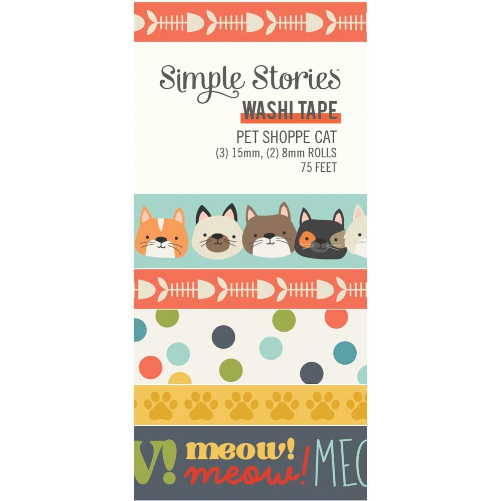 Simple Stories - Pet Shoppe Cat - Washi Tape