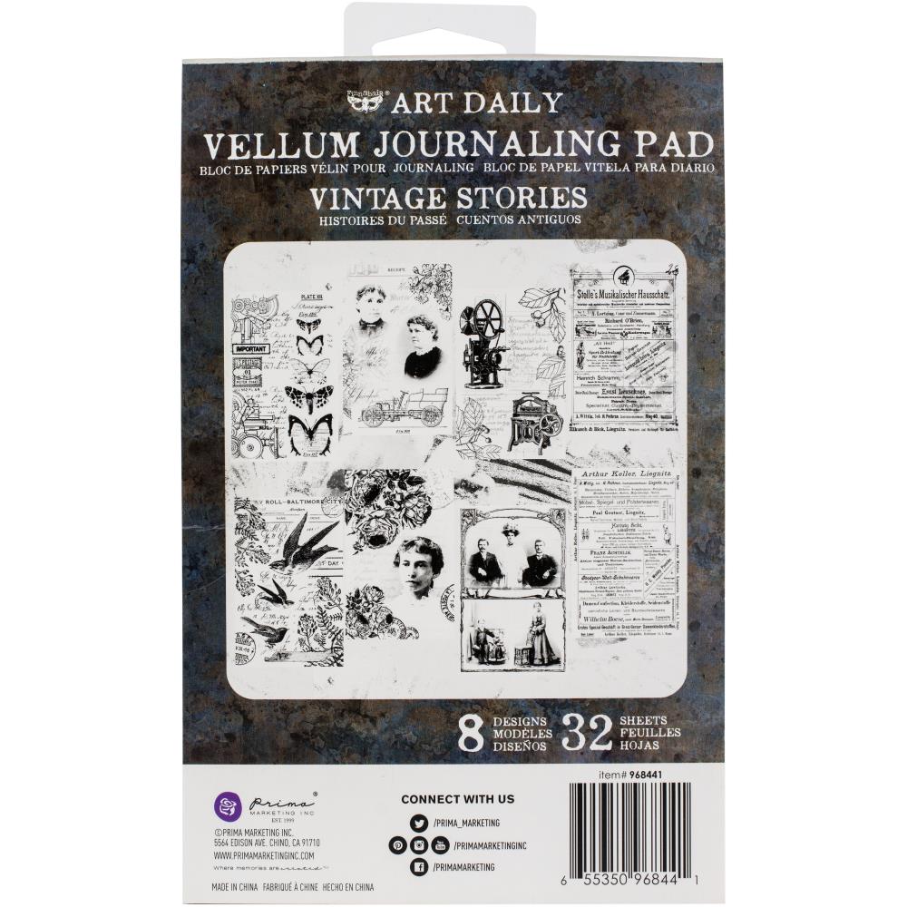 Prima - Art Daily - Vellum Journaling Pad - Vintage Stories