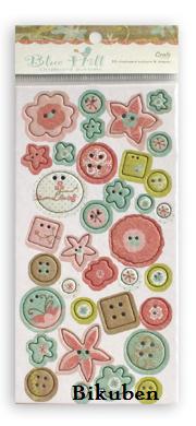 Crate Paper: Blue Hill Chipboard Buttons