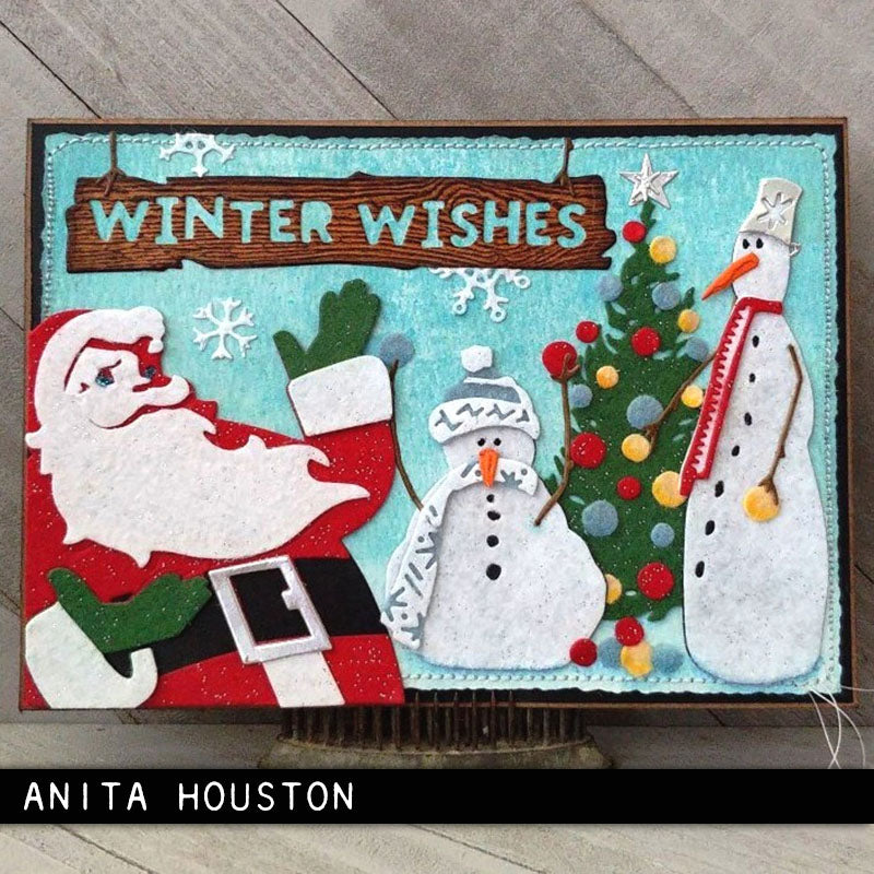 Sizzix - Tim Holtz  - Thinlits - Retro Santa