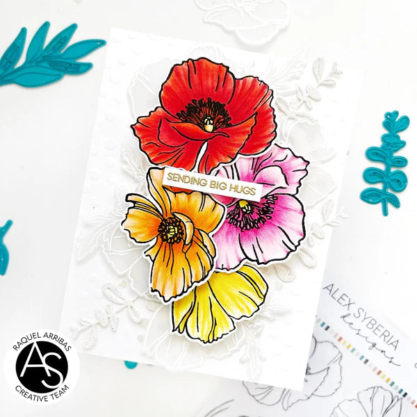 Alex Syberia Designs - Clear stamps - Cindy Lou's Poppies
