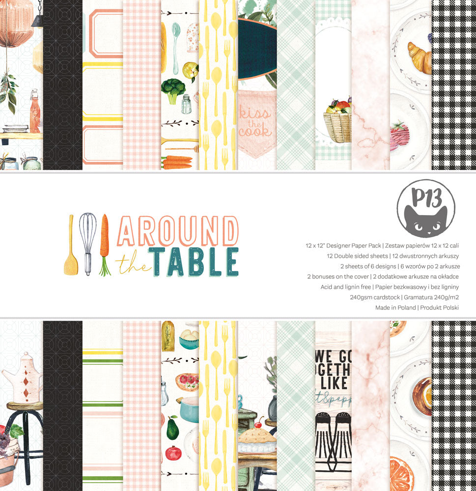 P13 - Around the table - Paper Pad -  12 x 12"