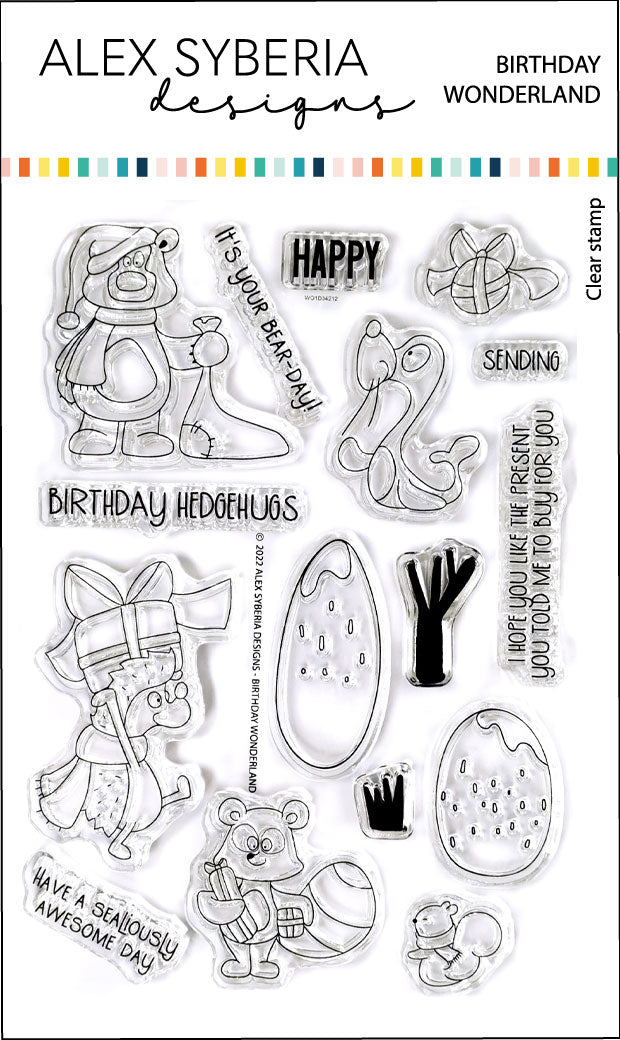 Alex Syberia Designs - Clear stamps - Birthday Wonderland