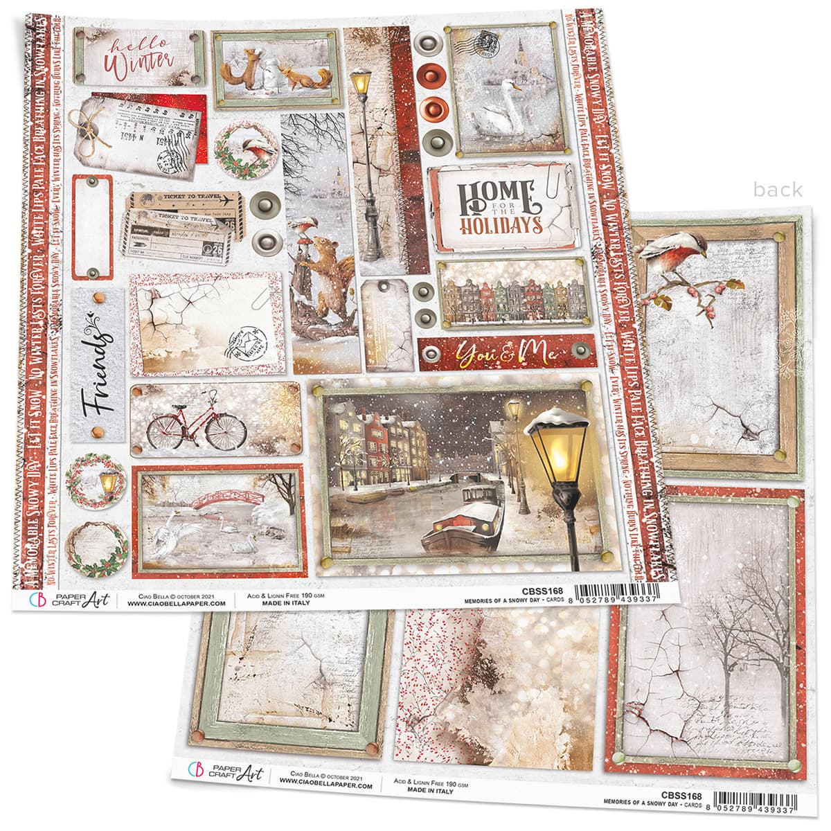 Ciao Bella - Memories of a snowy day - Cards- Paper -  12 x 12"