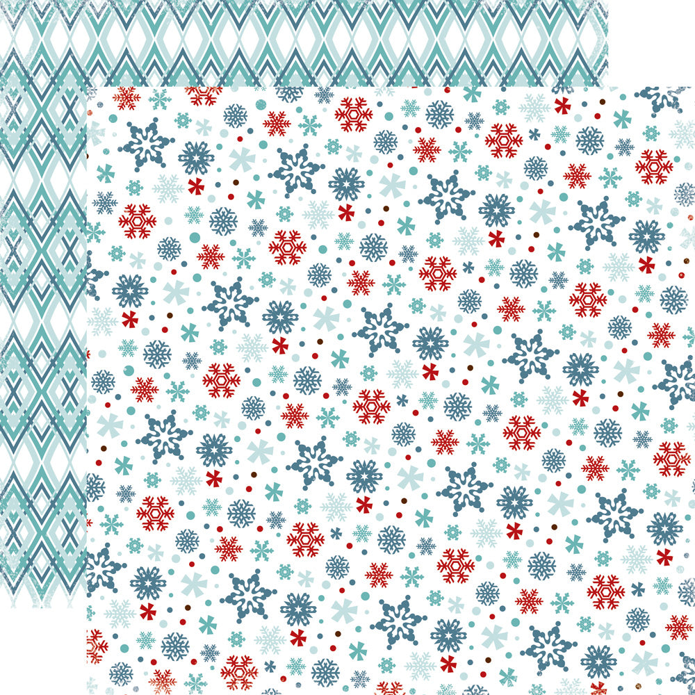 Carta Bella - All Bundled Up - Small Snowflakes 12x12"