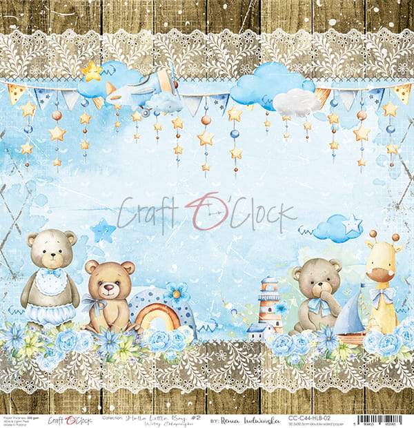 Craft O'Clock - Hello little boy - 02 -  12 x 12"
