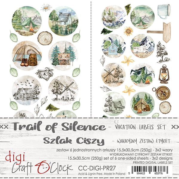Craft O'Clock - Labels Set - Trail of silence