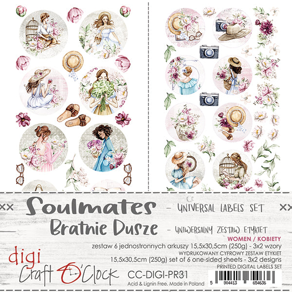 Craft O'Clock - Labels Set - Soulmates- Women