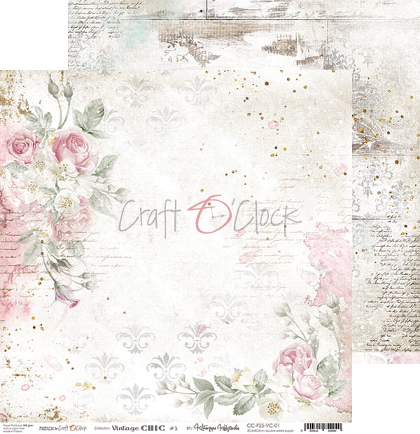 Craft O'Clock - Vintage chic - Paper Pack -  8 x 8"