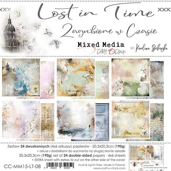Craft O'Clock - Lost in time - Paper Pack -  8 x 8"