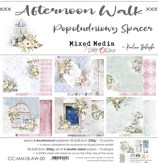 Craft O'Clock - Afternoon Walk  - Paper Pack -  12 x 12"