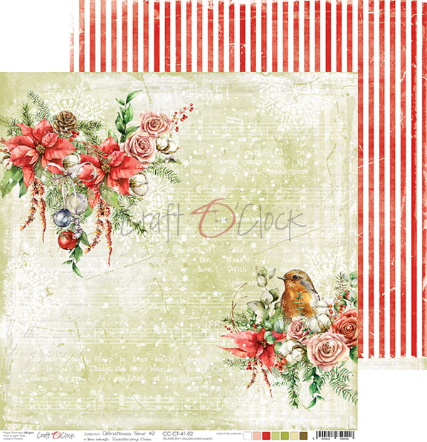 Craft O'Clock - Christmas time  - Paper Pack -  8 x 8"