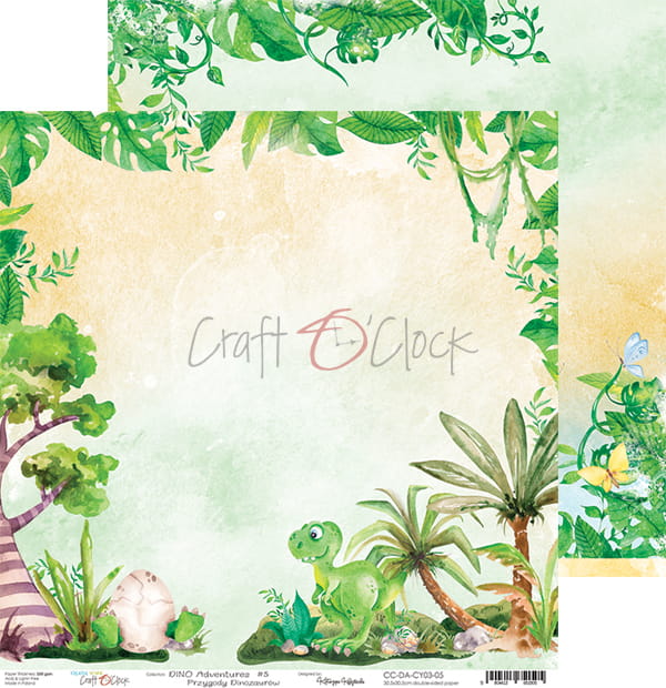 Craft O'Clock - Dino Adventures  - Paper Pack -  12 x 12"