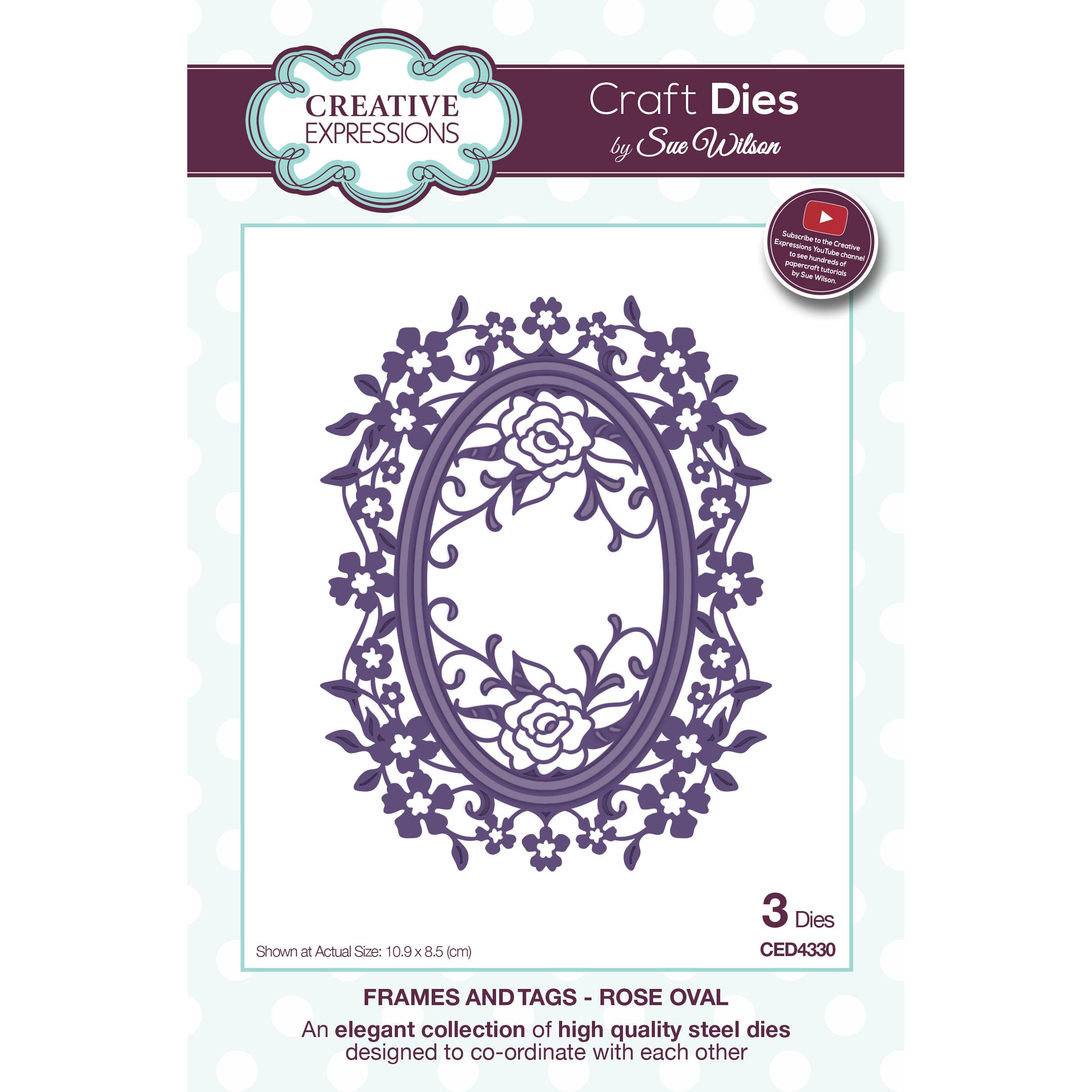 Creative Expressions - Frames and Tags - Rose Oval Dies