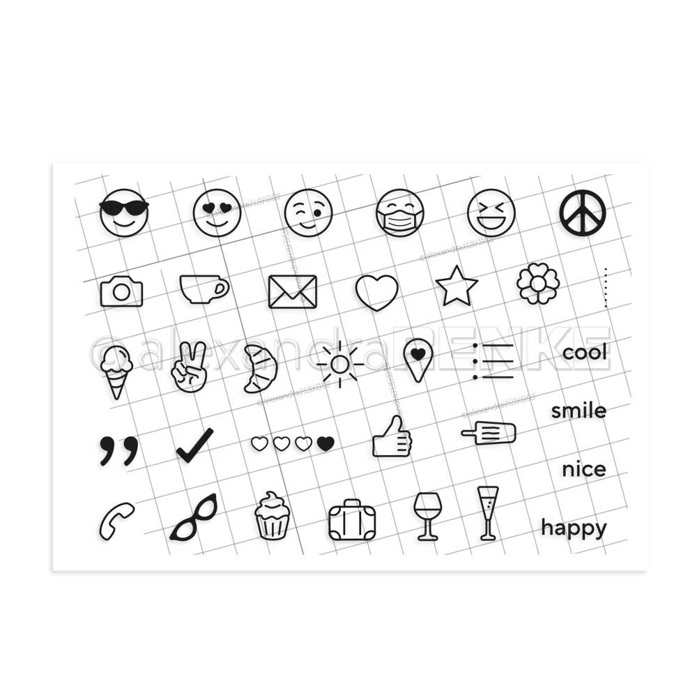 Alexandra Renke - Clear stamps - Emojis