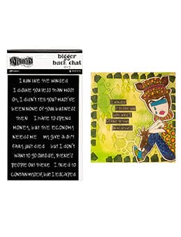 Dylusions - Creative Dyary - Bigger  Back Chat Stickers - Black 3