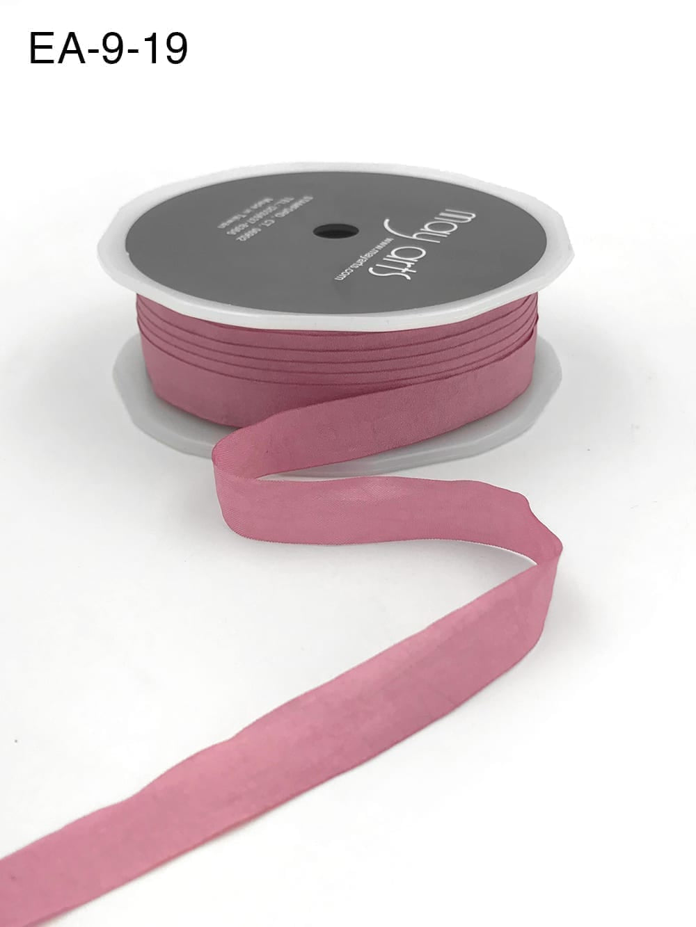 Wrinkled Faux Silk Ribbon - Dusty Rose Mauve - METERSVIS