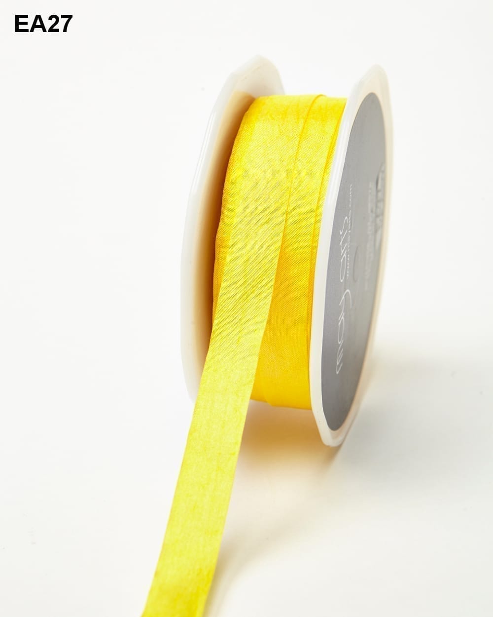Wrinkled Faux Silk Ribbon - Yellow - 1,25 cm -  METERSVIS