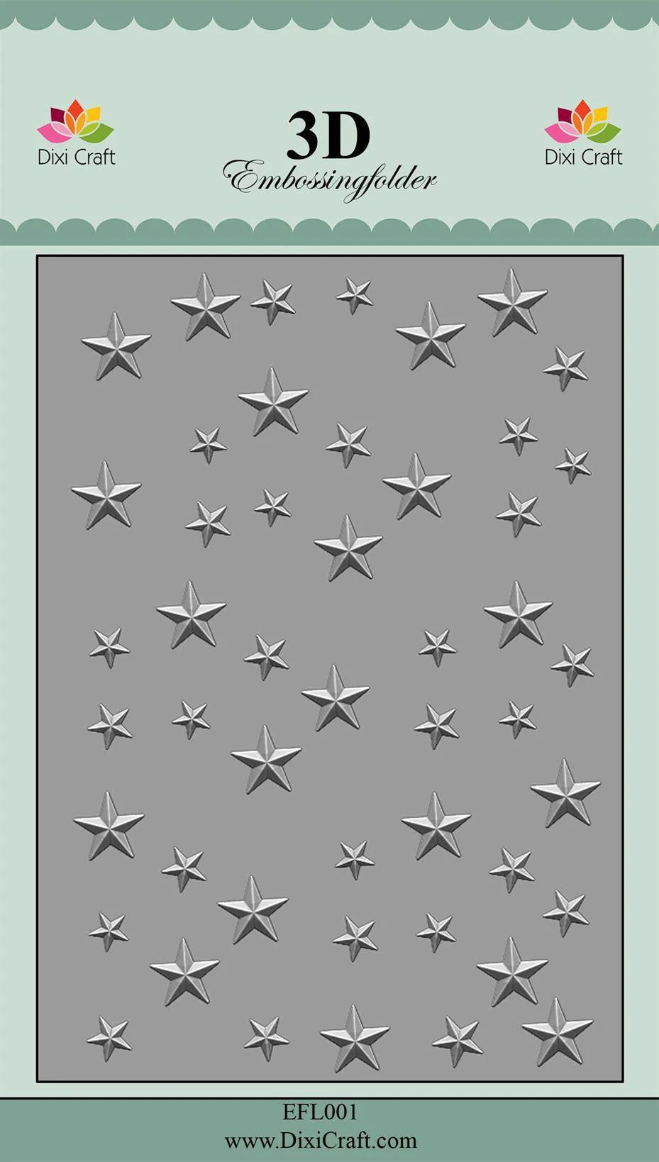 Dixi Craft - 3D Embossing Folder - Stars 1