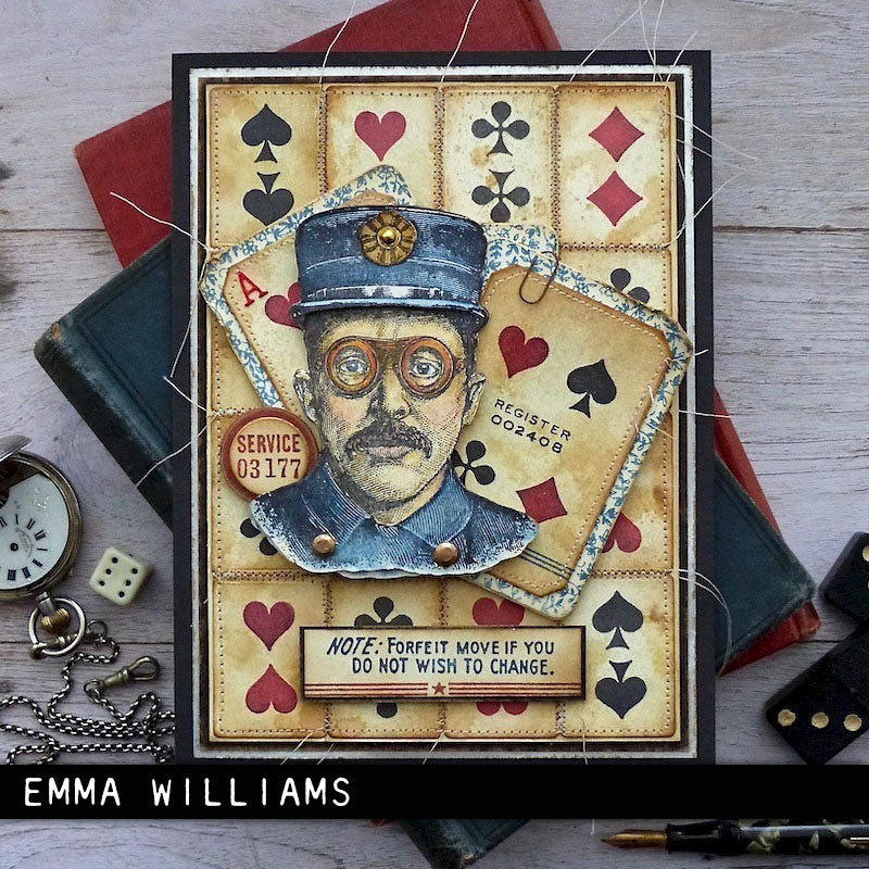 Tim Holtz Collection - Cling Stamps - The Inspector