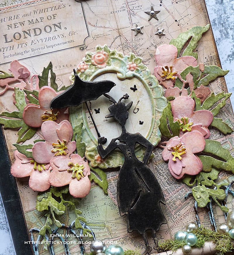 Cartella Per Goffratura 3D Sizzix Impresslits - Design Cornice Floreale Di Tim Holtz, Per Fustellatrici - Foto 7