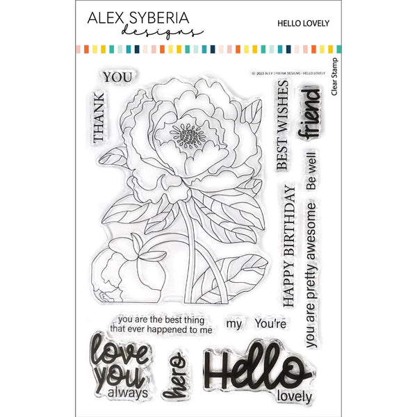 Alex Syberia Designs - Clear stamps - Hello Lovely