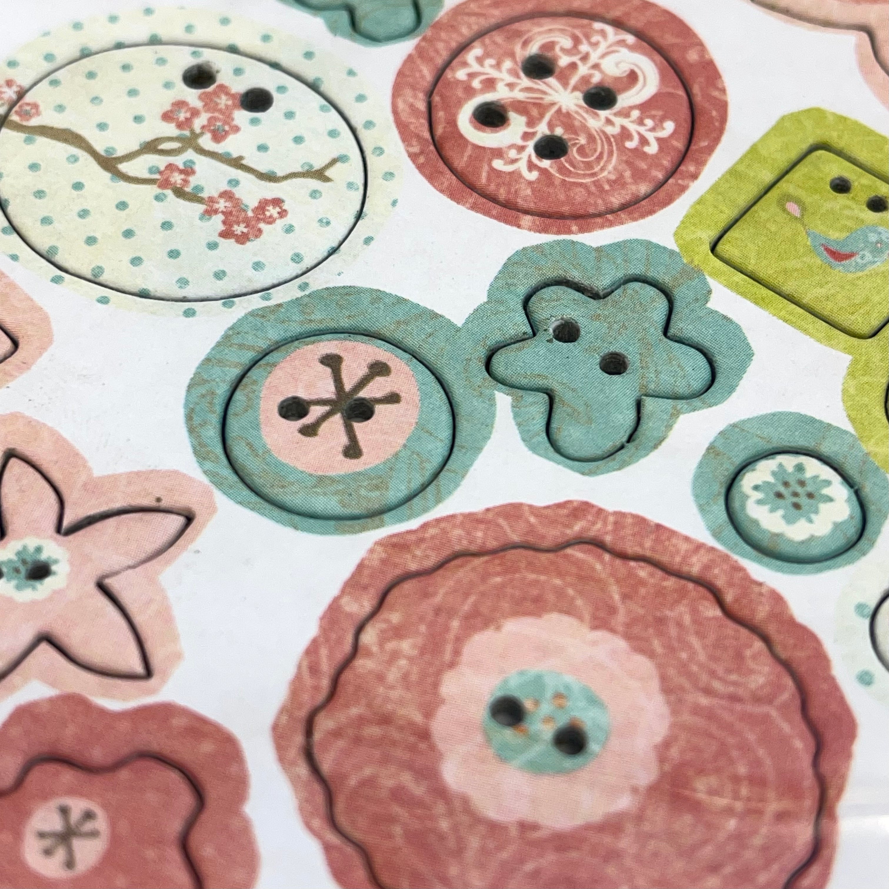 Crate Paper - Blue Hill - Chipboard Buttons