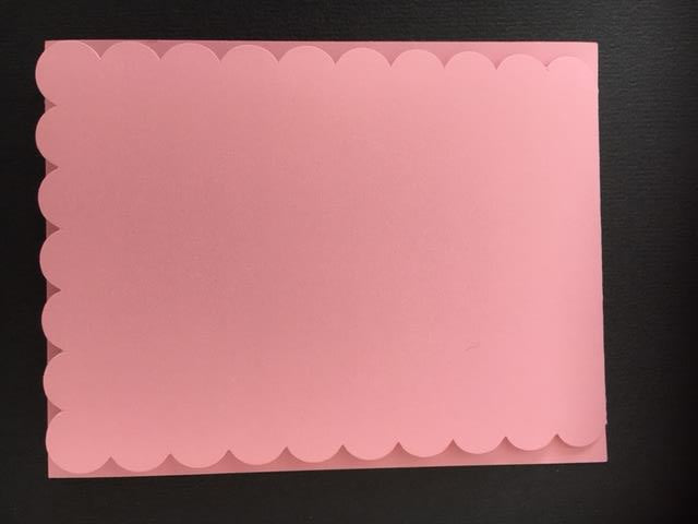 Bazzill - A2 Scallop Cards & Envelopes - Guava Sensation
