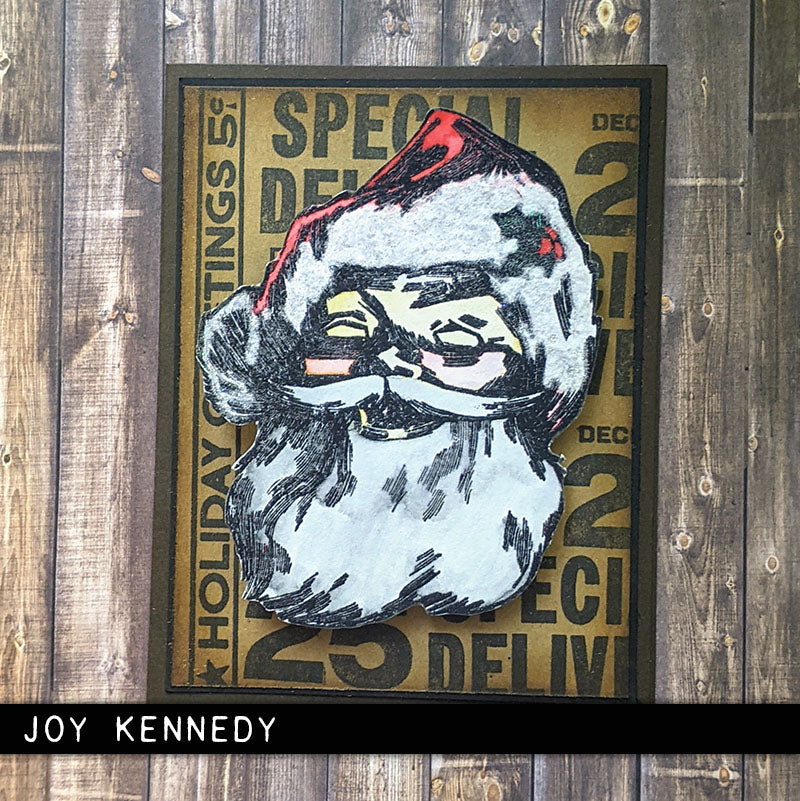 Tim Holtz Collection - Cling Stamps - Jolly Santa