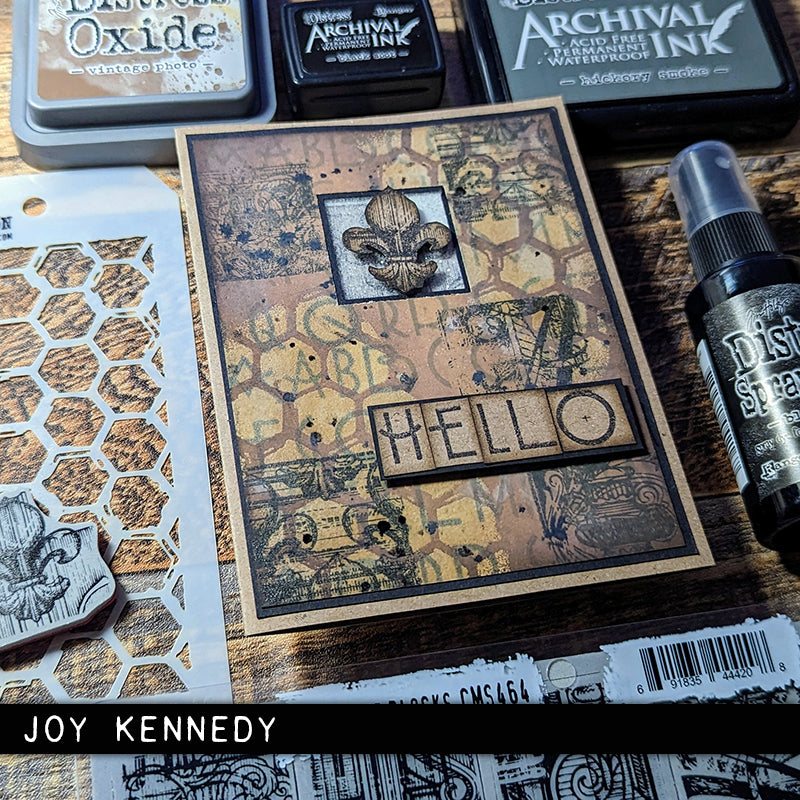 Tim Holtz -  Stencil - Brush Hex