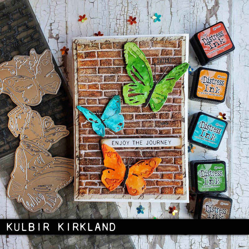 Sizzix - Tim Holtz Alterations - Thinlits Colorize - Brushstroke Butterflies