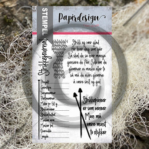 Papirdesign - Clear stamps - Strikkejournal