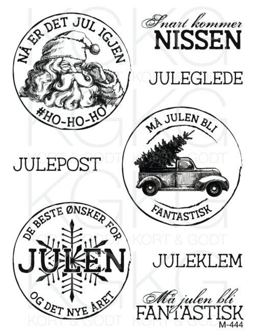 Kort & Godt - Clearstamps Medium plate - M-444