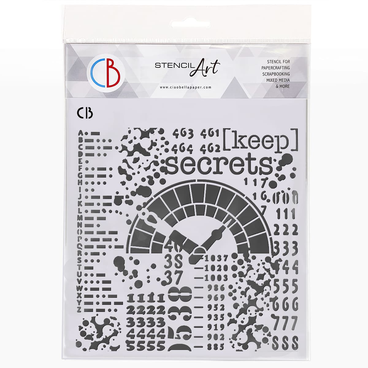 Ciao Bella - Stencil Art - Keep Secrets - 8 x 8"