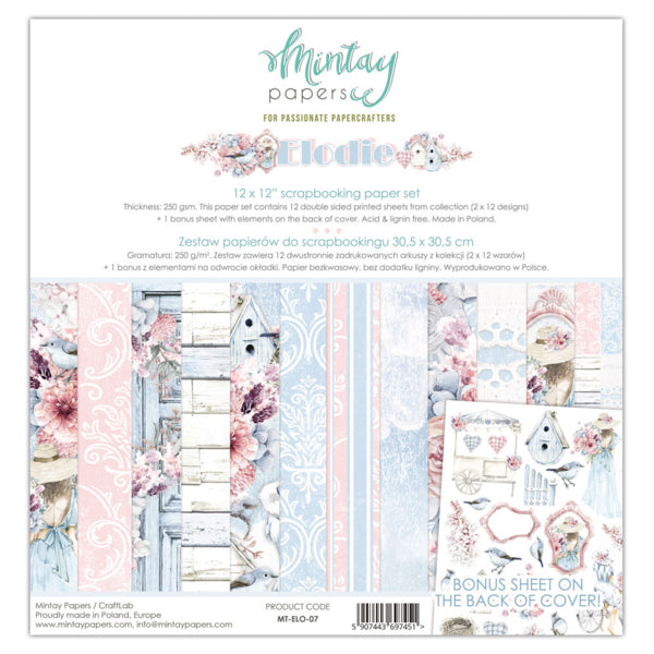 Mintay Papers - Elodie - Paper Pack  - 12 x 12"