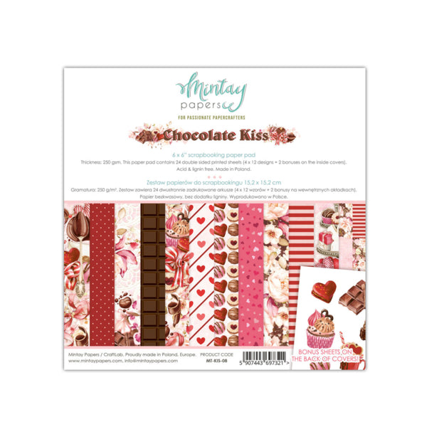 Mintay Papers - Chocolate Kiss - Paper Pack  - 12 x 12"