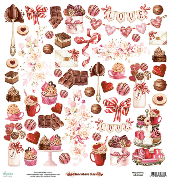 Mintay Papers - Chocolate Kiss - Paper Pack  - 12 x 12"