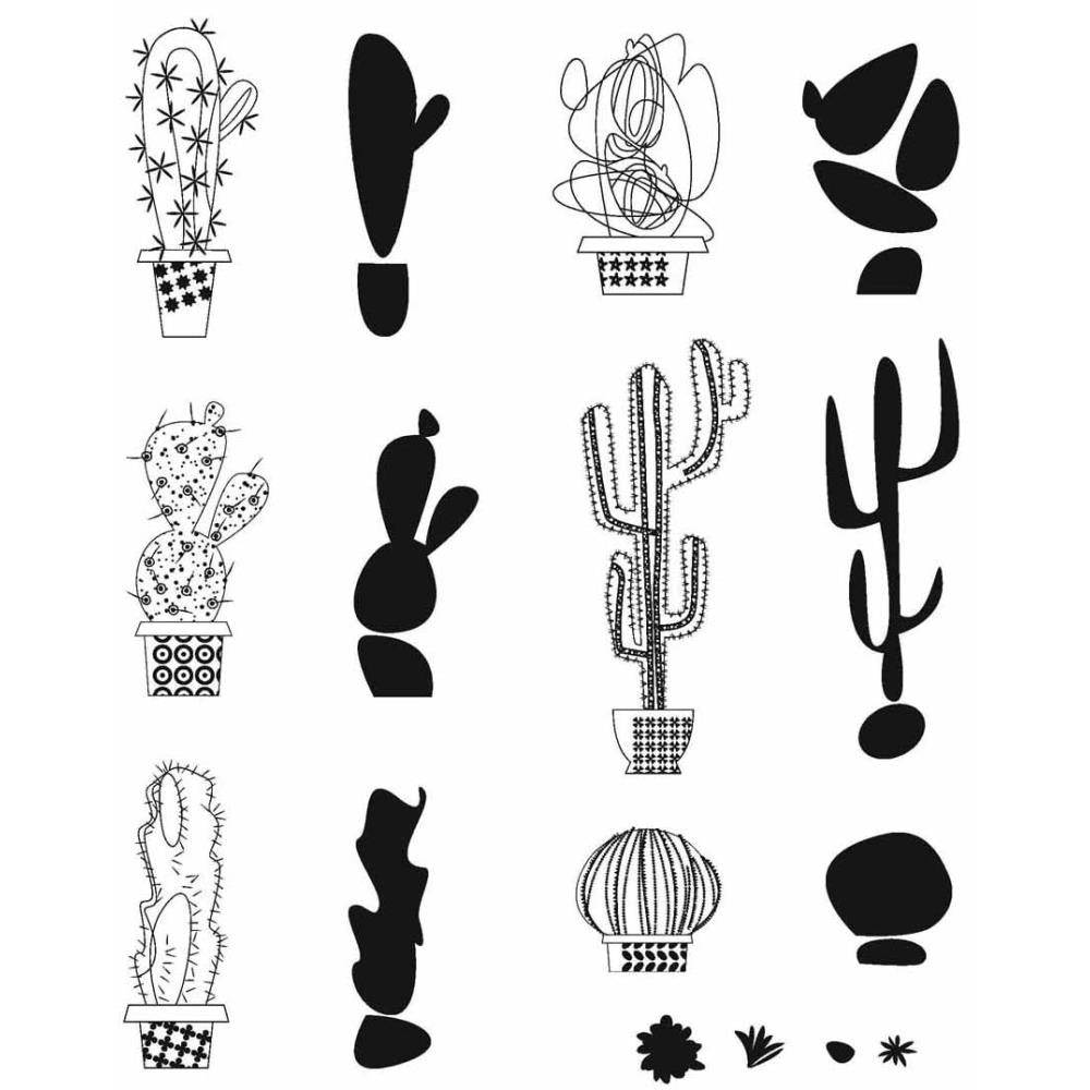 Tim Holtz Collection - Cling Stamps - Mod Cactus