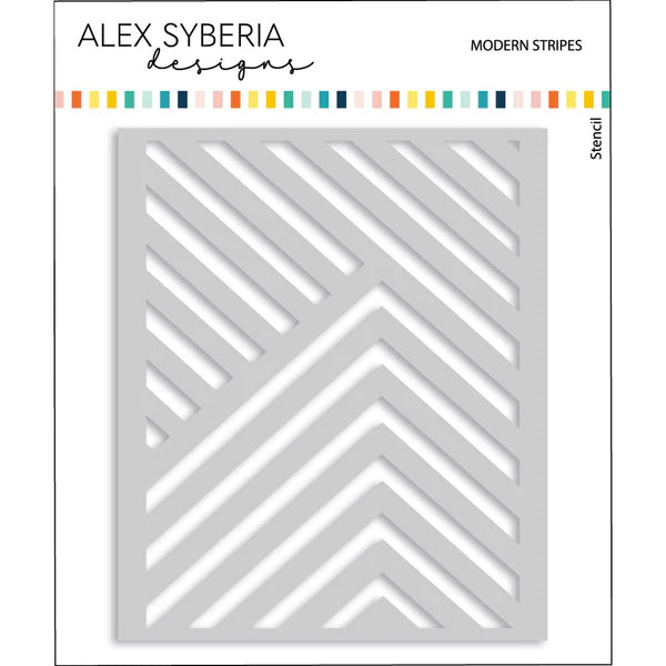 Alex Syberia Designs -   Stencil  - Modern Stripes