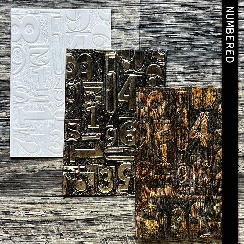 Tim Holtz Alterations - Texture Fades Embossing Folder - 3D - Numbered
