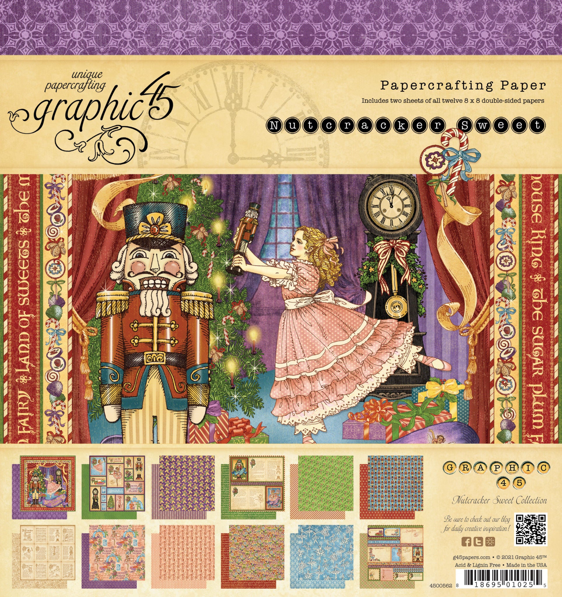 Graphic45 - Nutcracker Sweet - Deluxe Collectors Edition - Paper pad  8x8"