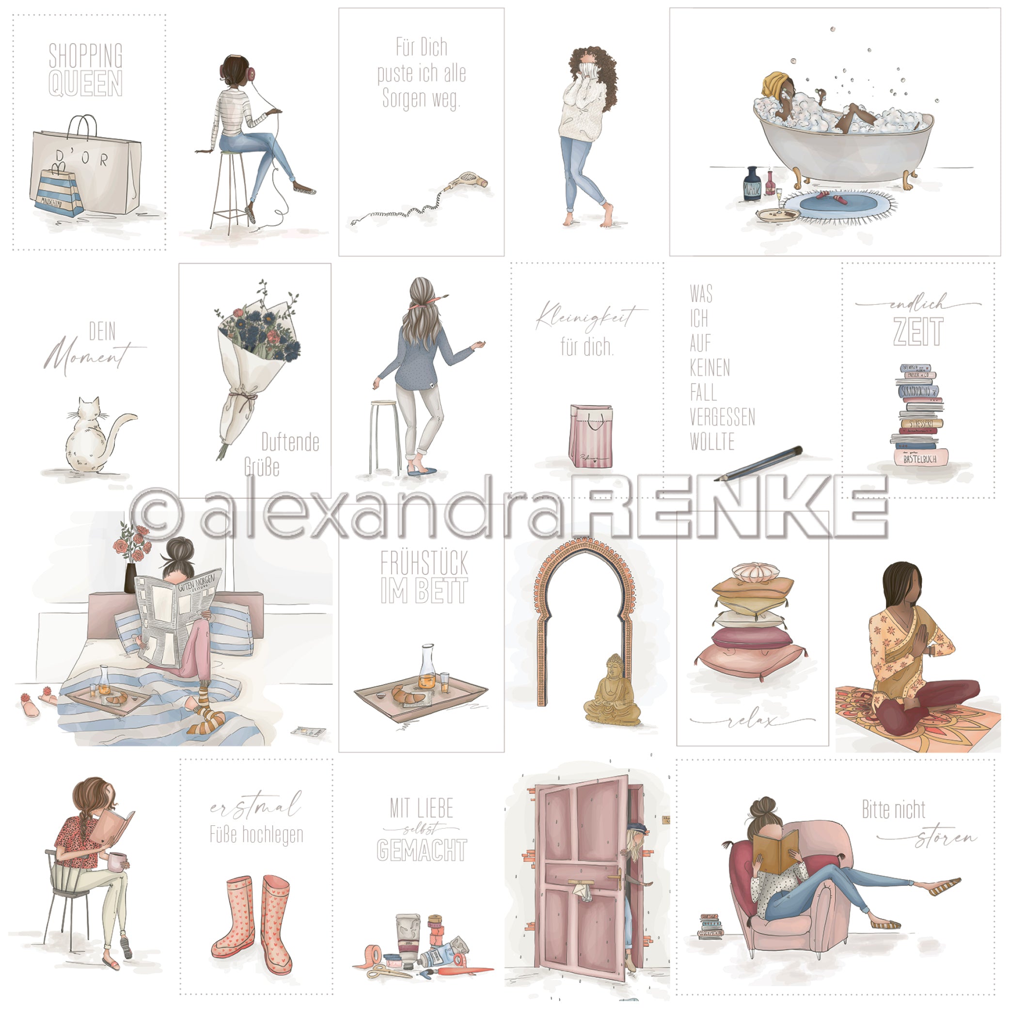 Alexandra Renke - Time for myself  -  12x12"