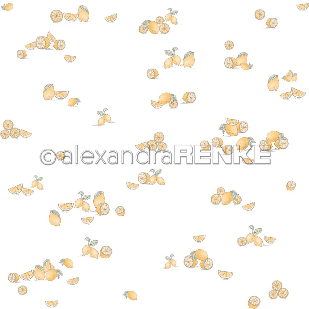 Alexandra Renke - Lemons sprinkled - Paper -  12x12"