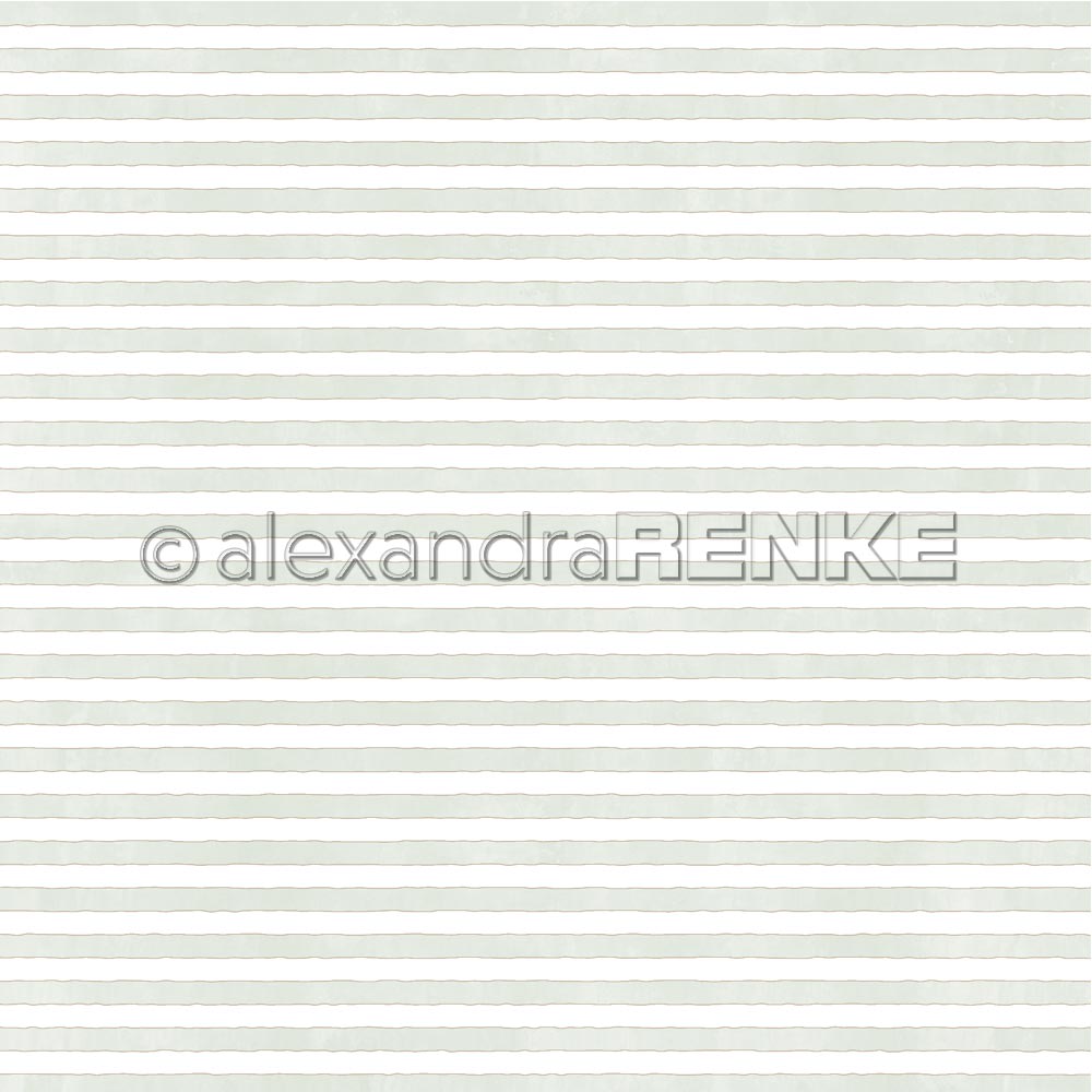 Alexandra Renke - Stripes Mint - Paper -  12x12"